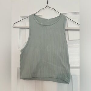 Light green small cropped tank top